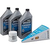 Quicksilver 10W-30 Oil Change Kit for 4-Stroke Yamaha F30 through F70 Outboards