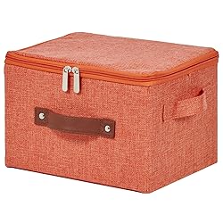 VinneGenzz Storage Bins with Zipper Lid Cotton