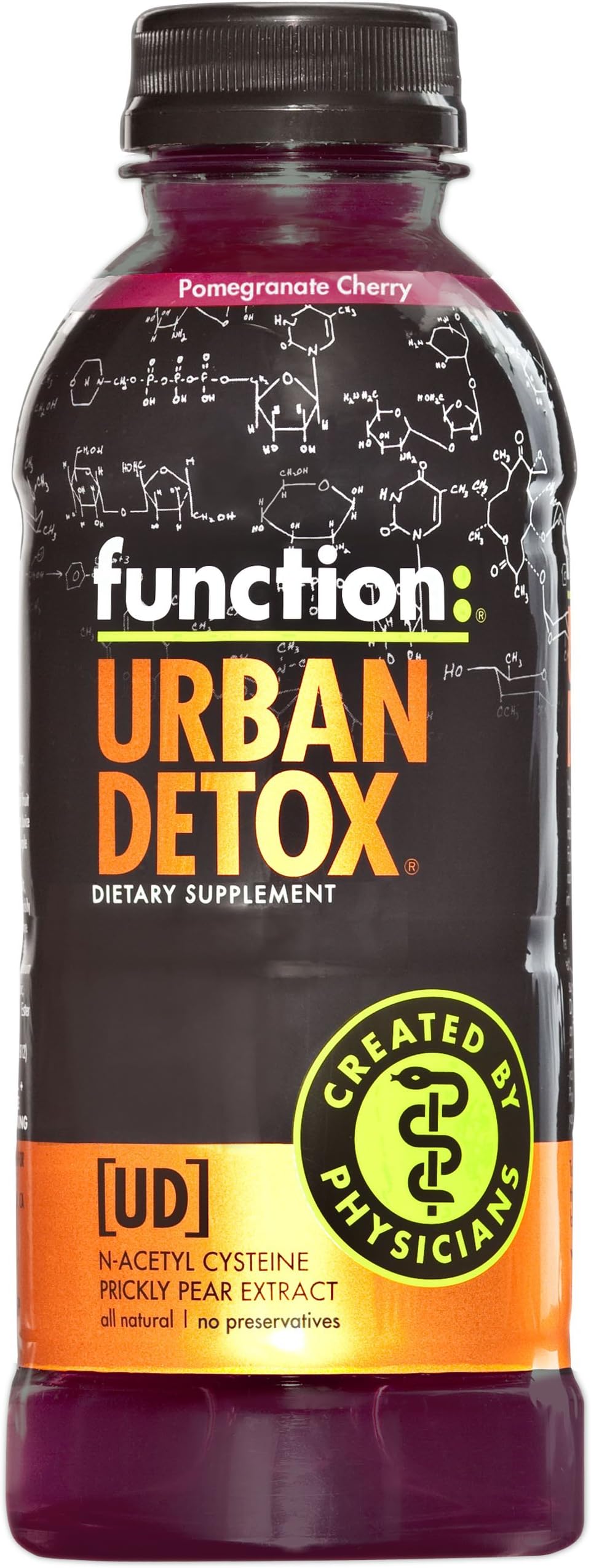 Function Drinks Function Urban Detox Pomegranate Cherry, 16.9-Ounce Bottles (Pack of 12)