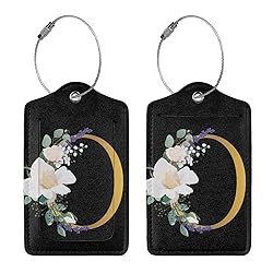 2 PCS Flower Lette O Luggage Tag for Suitcases