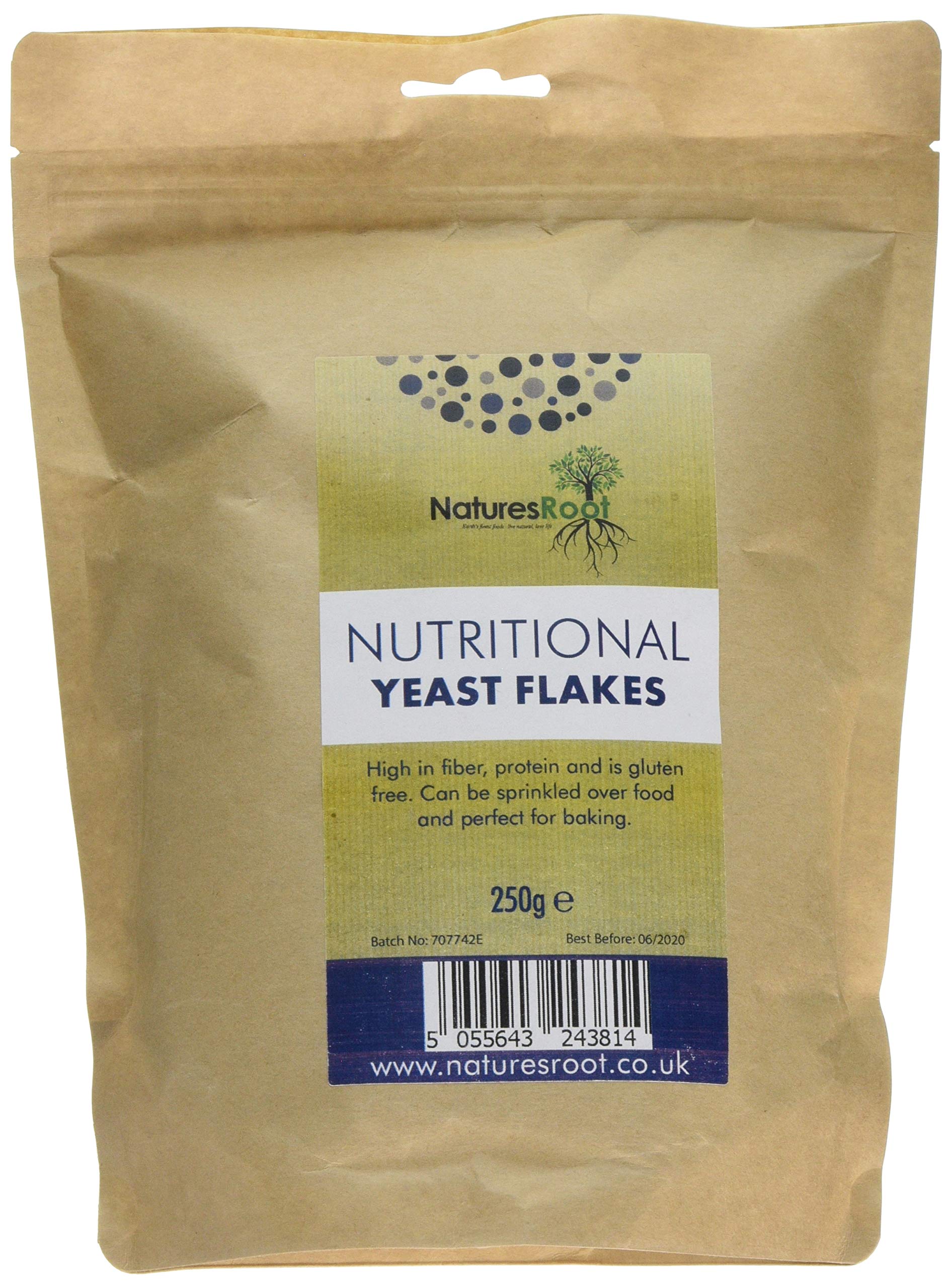 Natures Root Nutritional Yeast Flakes 250 g - Best Tasting - Premium Quality