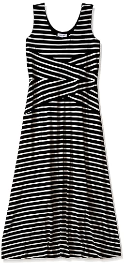calvin klein striped maxi dress