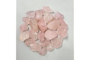 MINERALUNIVERSE 1/2 LB Rose Quartz Rough Stones - Bulk Rose Quartz Crystal - Raw Natural Stones & Crystals - Fountain Rocks for Cabbing, Polishing, Wire Wrapping, Reiki, Chakra Crystal Healing