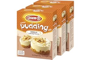 Osem Instant Pudding Vanilla Flavor 2.8 Oz (Pack of 3) Only 80 Calories Per Serving, Quick & Easy Dessert or Light Snack