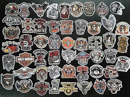 Amazon Com 50 Pcs Of Vintage Motorcycle Stickers Pack For Car