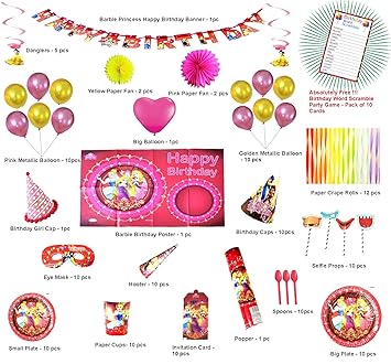 Disney Princess Birthday Decoration Barbie Princess Party