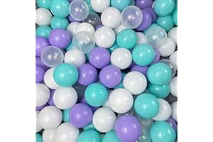 BBRUN Soft Play Ball Pit Balls 1000 Count Plastic Purple Balls for Ball Pit Playpen BPA- Free Crush Proof Crawling Tunnels Balls for Pet Dogs, Pool Balls for Kids Birthday Party/Decorations