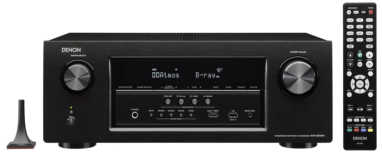 Denon AVRS910W-R Refurbished 7.2-Channel Full 4K Ultra HD AV Receiver with Bluetooth & Wi-Fi