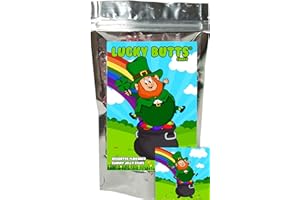 JLDESIGNMEDIALLC Lucky Butts Gummy Assorted Rainbow Fruit Jelly Disks Funny Unique St Patricks Day Candy Birthday Gag Gift for Teens, Boys and Girls (5.5 Ounce)