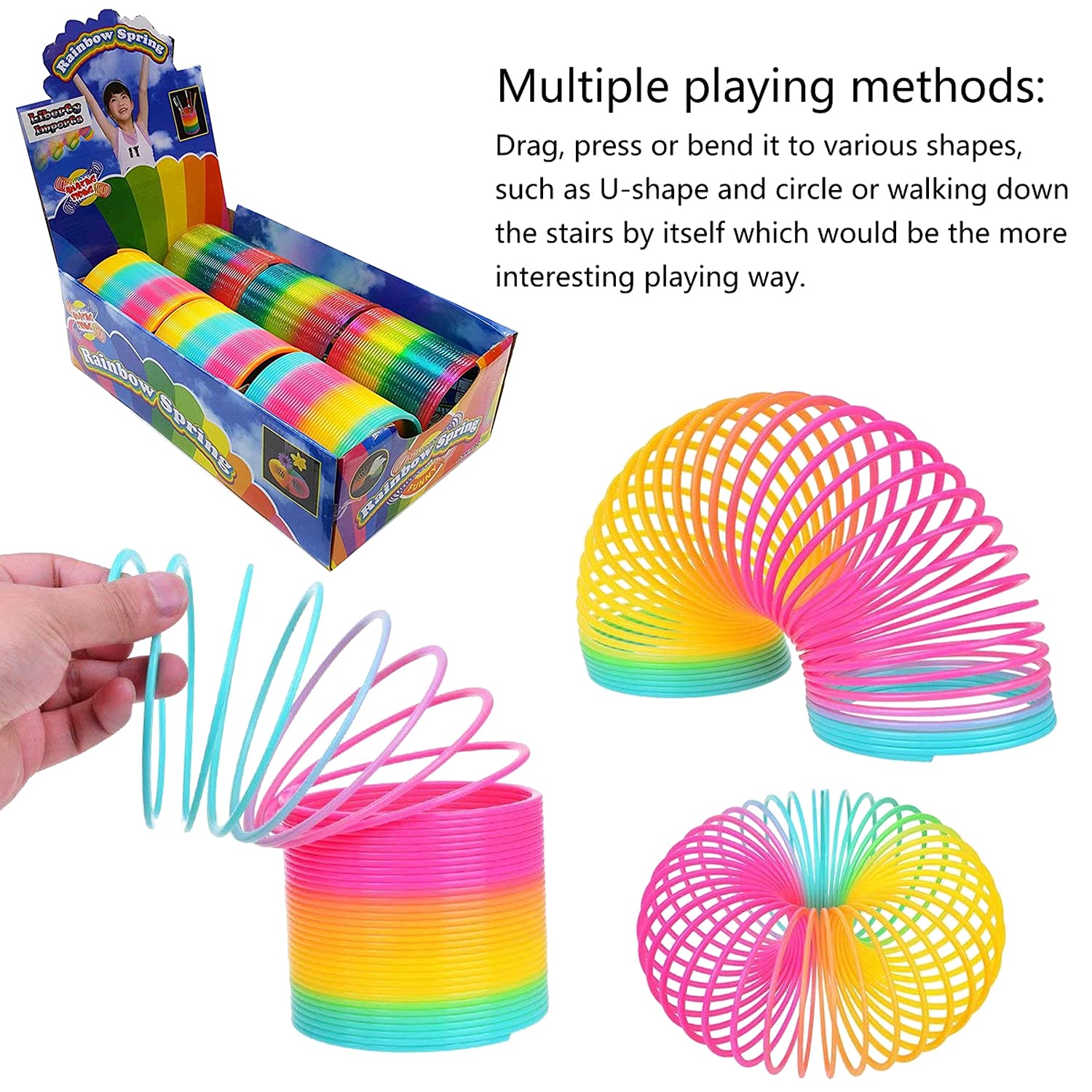 Liberty Imports 6 Pack: Large Magic Rainbow Coil Springs - 4