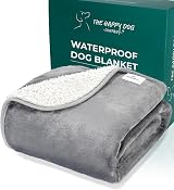 The Happy Dog Company 100% Waterproof Fleece Dog Blanket 100x120cm Grey/White