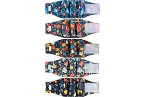 wegreeco Small Dog Diapers Male,Reusable Belly Bands for Male Dogs,Washable Doggie Puppy Diapers Wraps,Medium Large Size(5 Pack Small)