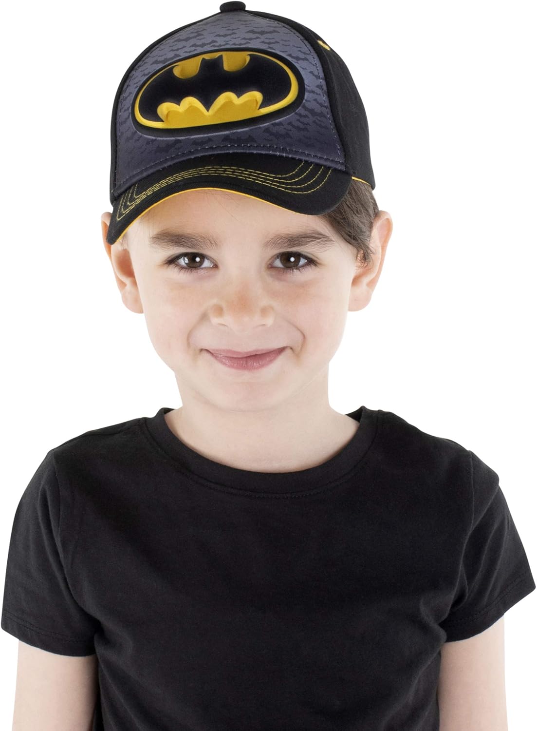 DC Comics Toddler Hat for Boy’s Batman Kids Baseball Cap 3D Design, Black/Grey, Age 4-7: Clothing