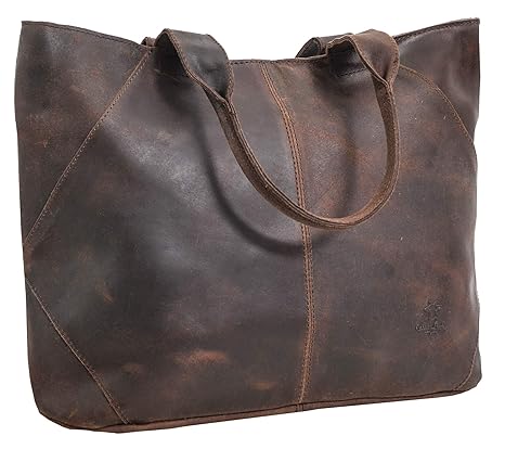 Handtasche Leder Gusti studio 'Cecilia' Ledertasche Dunkelbraun