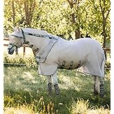 Horseware&reg; Rambo Flybuster with No-Fly Zone&trade; Fly Sheet - Oatmeal/Sage &amp; Beige &amp; Green, 75 inches