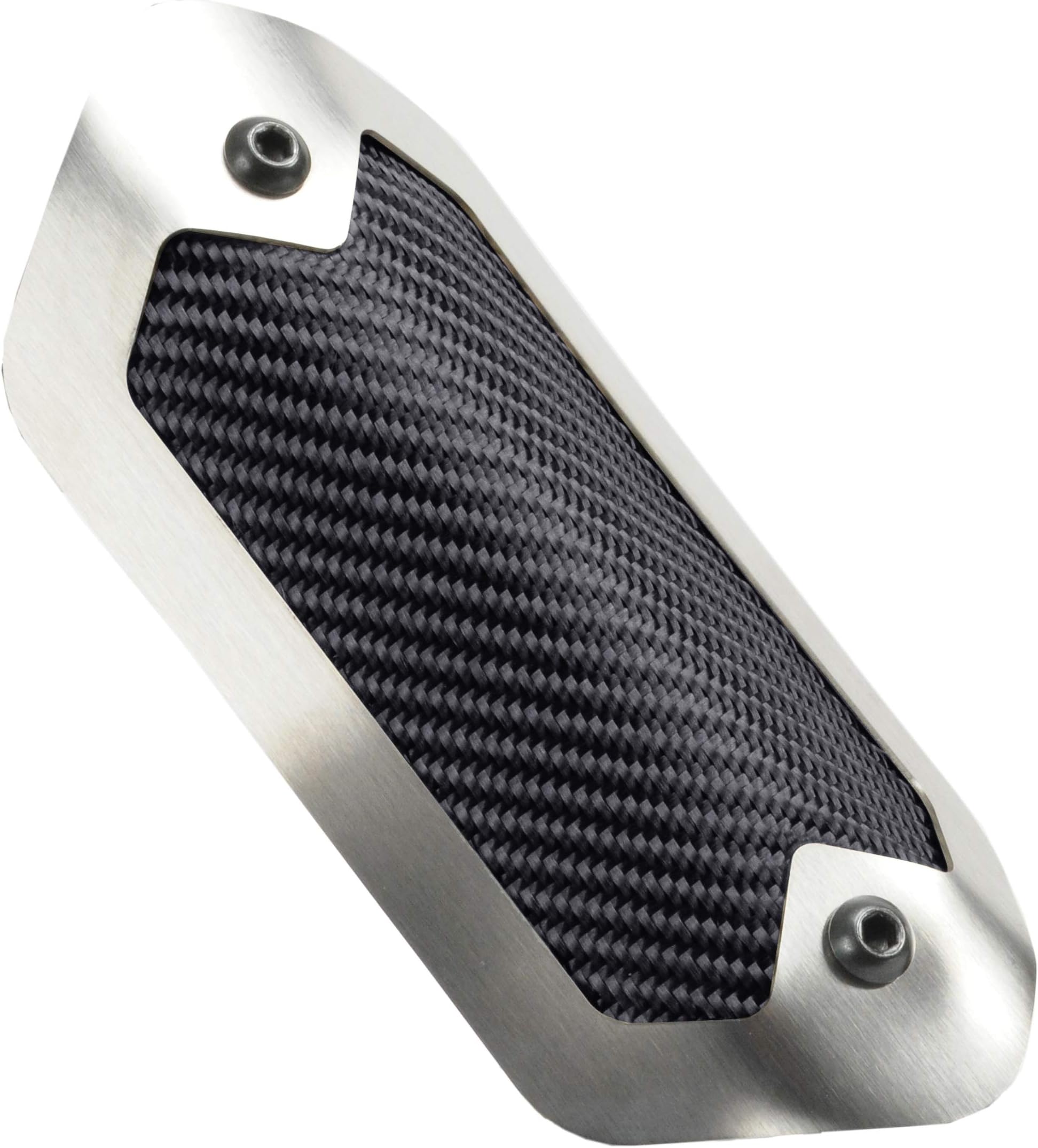 Design Engineering010900 Flexible Onyx 3.5" x 6.5" Heat Shield with Metal Trim Ring