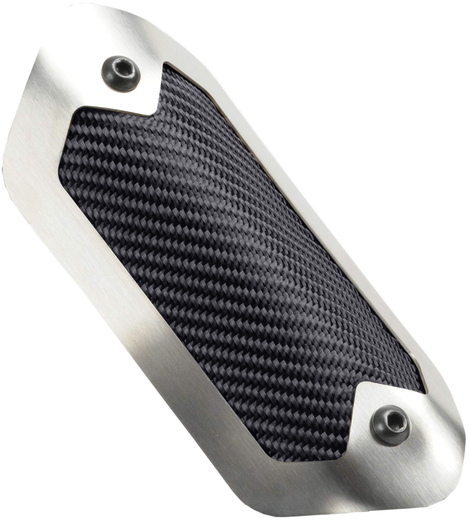 Design Engineering010900 Flexible Onyx 3.5" x 6.5" Heat Shield with Metal Trim Ring