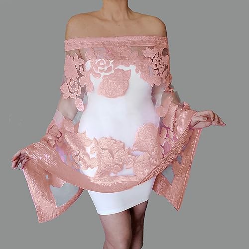 rose gold evening wrap