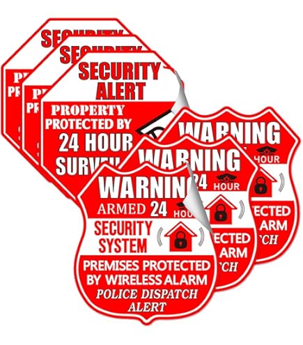 50pcs Home Security GSM Alarm System Siren Waterproof Blue DECALS Warning Sign S