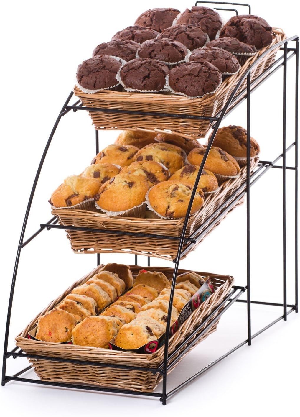 DWD-W3SC- 3 Tier (Narrow) Wicker Basket Counter Top Display Stand