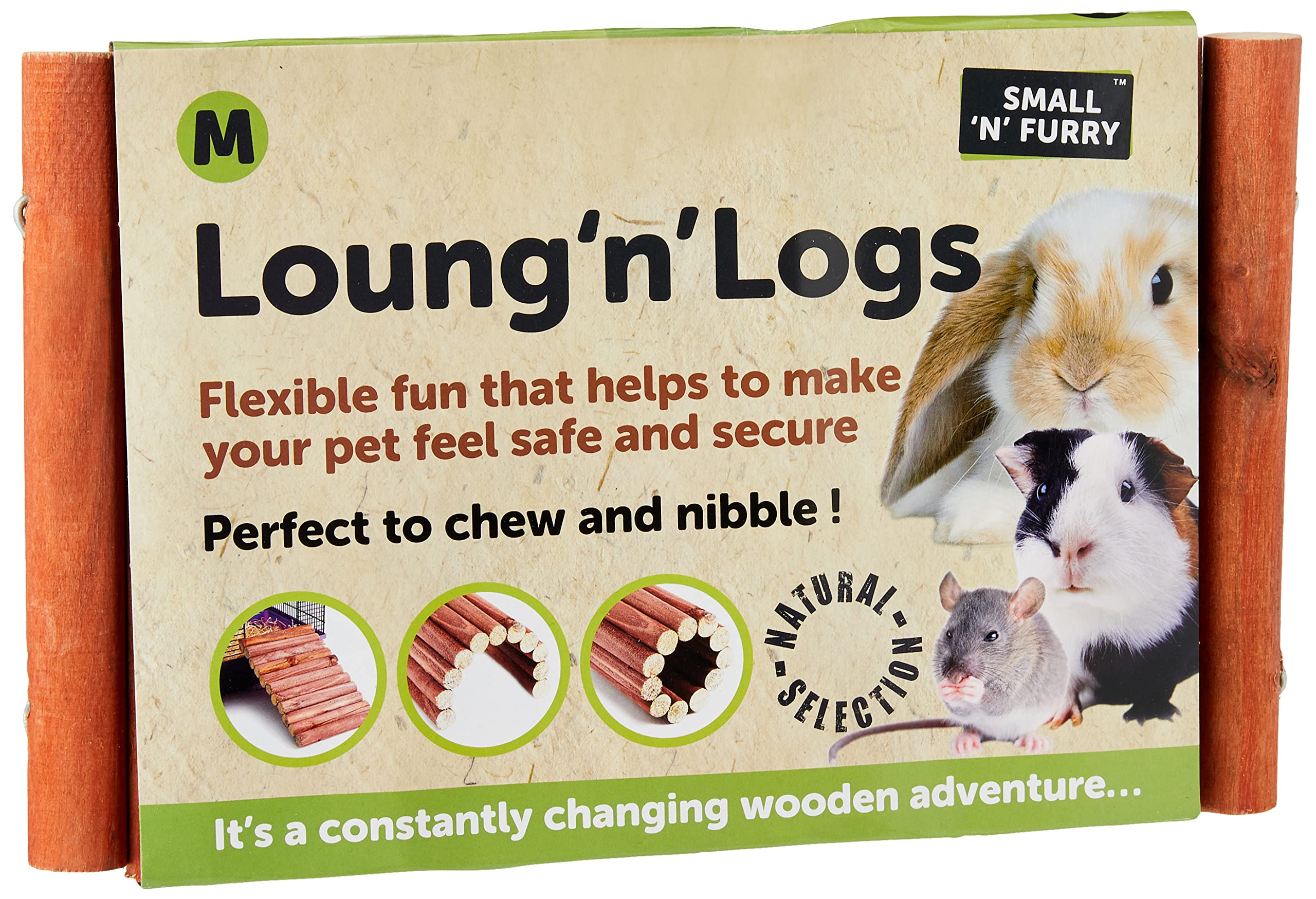 Small 'N' Furry Lounging Logs for Small Pets