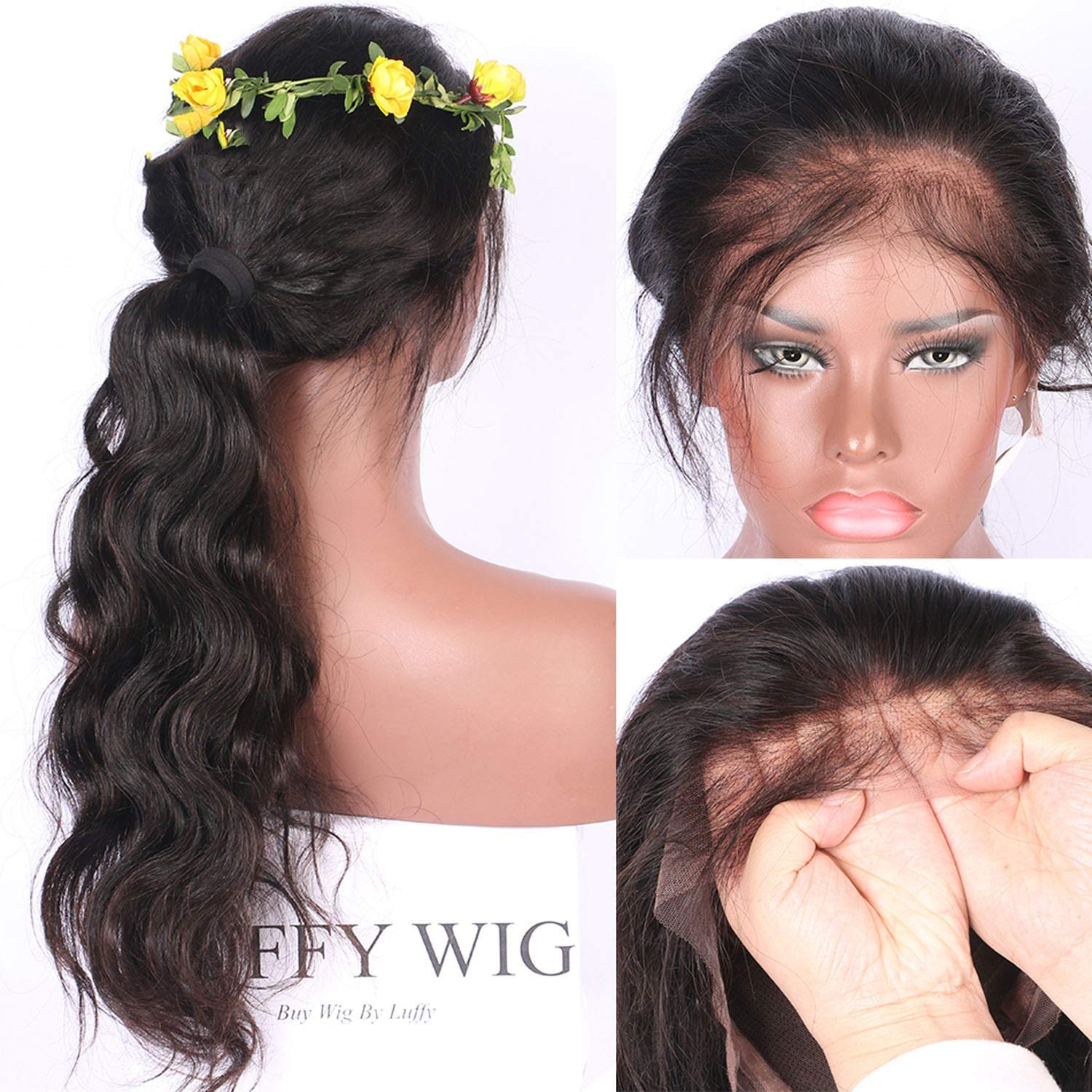 Amazon Com Body Wave 136 Inch Long Parting Glueless Lace Front