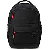 Reebok Backpack - Lightweight Zipper Closure School Backpack & Spacious Compartments - Everyday Bookbag & Travel Bag, Aire Black