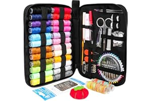 FSHYOS 26 Color Sewing Kit for Adults 128 Sewing Supplies and Accessories Kids Portable Sewing Threads Needle Kit Travel Sewing Kit for Beginners Scissors Nail Clippers Thimble for Emergency Repairs