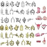 Wshxjzyay Western Cowboy Charms Cowboy Boot Charms for Necklace Bracelet Earring Making DIY Crafts