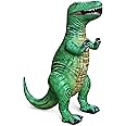 Jet Creations Inflatable 43" L T-Rex Dinosaur Toy Green/Yellow Birthday Supplies Party Garden Decor Photo Prop Jurassic Theme Decoration for Kids & Adults