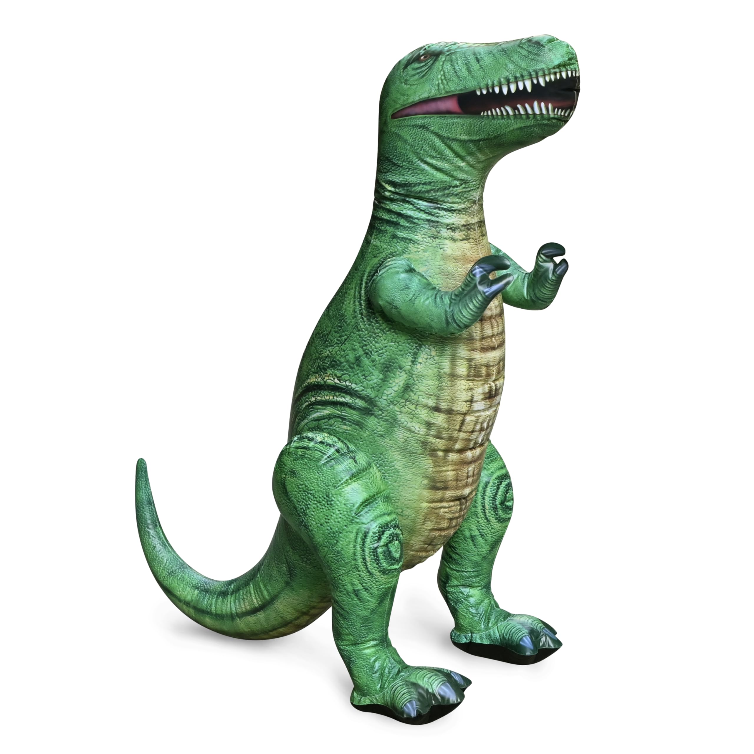 Photo 1 of Jet Creations Inflatable T-Rex Dinosaur Toy, 37" Tall/43 Long, Wild Green, Pool, Party, Garden Decor, Christmas Holiday Photo Prop Jurassic Theme Decoration, 1 pc