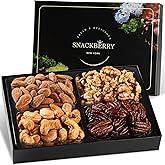 Variety Nuts Gift Basket, Nut Platter, Thanksgiving Gift Basket, Gift Box for Birthday. Anniversary, Get Well Gift, Gift for Him, Her and Family, Snackberry (1 Pack)