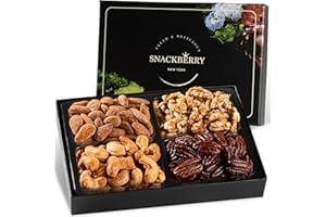 Variety Nuts Gift Basket, Nut Platter, Thanksgiving Gift Basket, Gift Box for Birthday. Anniversary, Get Well Gift, Gift for Him, Her and Family, Snackberry (1 Pack)