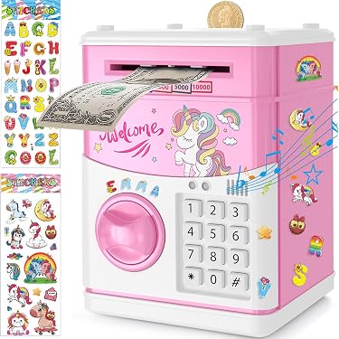 KEENSO Tirelire fusée spatiale Cartoon Style Space Tirelire Money Bank