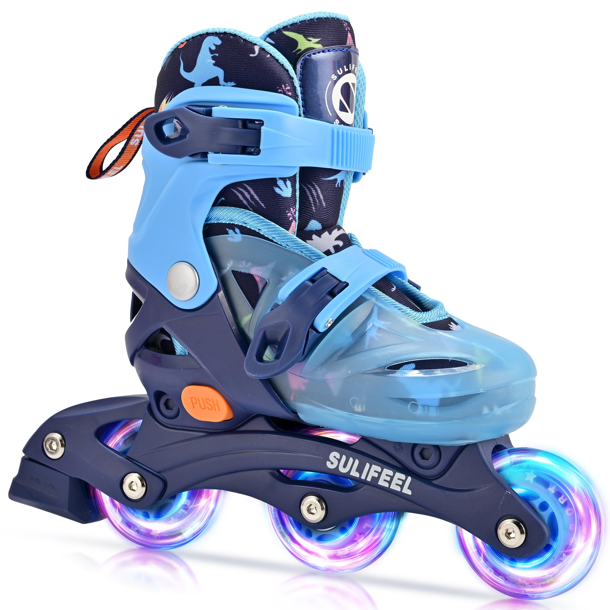 Photo 1 of SULIFEEL Inline Skates for Girls Boys Kids Ages 3-10 with Light Up Wheels, Adjustable 4 Sizes for Kids Toddler Youth Beginner Indoor & Outdoor