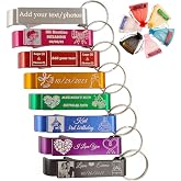 100pcs Personalized Bottle Opener - Custom Bottle Opener Keychain for Wedding, Anniversary, party,Support for Customized Logos.