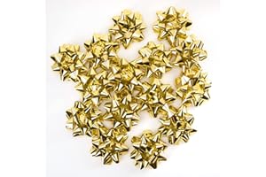 CHOIEO 15 Pcs Gift Bows Assortment, Decor for Christmas, Birthdays, Weddings, Holiday Embellishments, Presents, Wrapping Paper, Anniversaries, Baby Showers, Bridal Showers, Hanukkah (Gold)