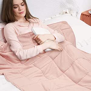 Amazon.com: ZZZNEST Weighted Blanket Adult (48"x72", 12 lbs), 7-Layer