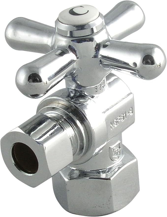 LDR 537 5101QTX Low Lead Cross Handle Quarter Turn Shut Off Angle Valve