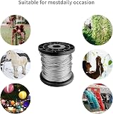 AZKEEGREY 100m Stainless Steel Wire Rope 1.5mm 7x7 Heavy Duty Cable + 100 Clamps view 5