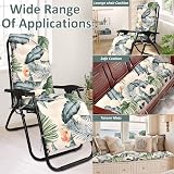 WildFun Sun Lounger Cushions 170x53x8 cm Non Slip Tied Garden Cushion view 7