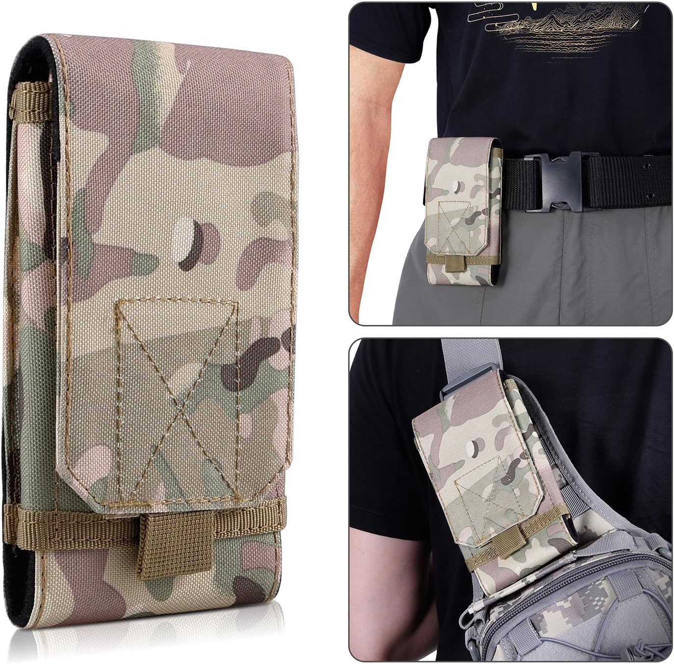 Everwell Waterproof Tactical Bag Molle Waist Belt Outdoor Military Mobile Phone Bag Pouch Cover Case 1000D