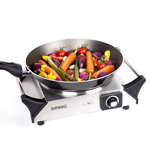 Andrew James Electric Double Hob Portable Hot Plates in Stainless