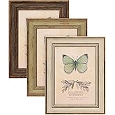 XUANLUO 3 Pack 5x7 Inch Farmhouse Rustic Picture Frame Sets Distressed Farmhouse Plastic Frame with HD plastic cover for Wall Mount or Tabletop Display (Multicolour, 5x7-3pcs)