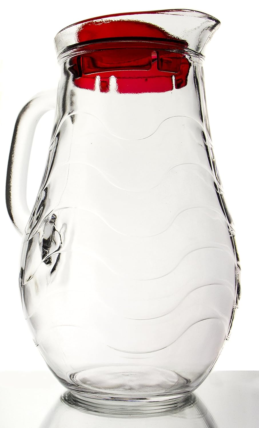 Sea Current Clear Glass Pitcher with Lid, 1.9 Quart eBay