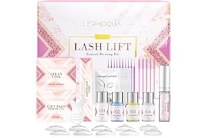 Le’phoqua Lash Lift Kit, Eyelash Perm Kit, Professional Eyelash Lift Kit, Curling Lash Extension Set, Lash Curling, Semi-Permanent Curling Perming Wave Suitable for Salon