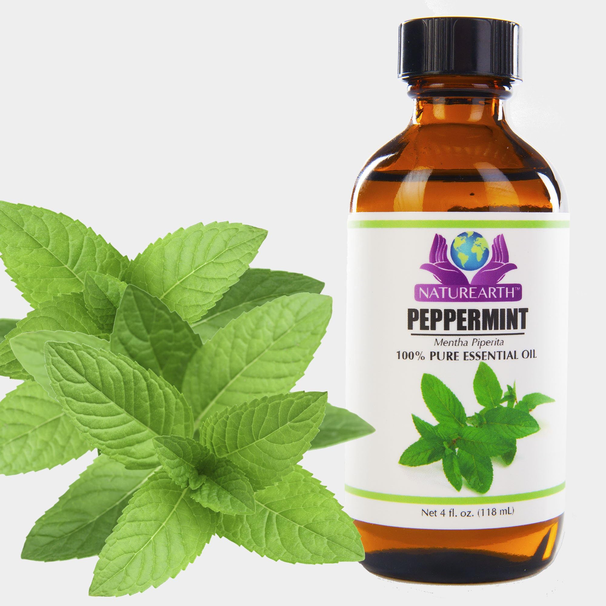 NaturEarth Indian Peppermint Oil 4 oz 100% Pure Premium Essential Oil w/