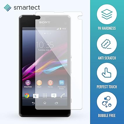 smartect Panzerglas für Sony Xperia Z1 Compact - Displayschutz mit 9H Härte - Blasenfreie Schutzfolie - Anti Fingerprint Panz