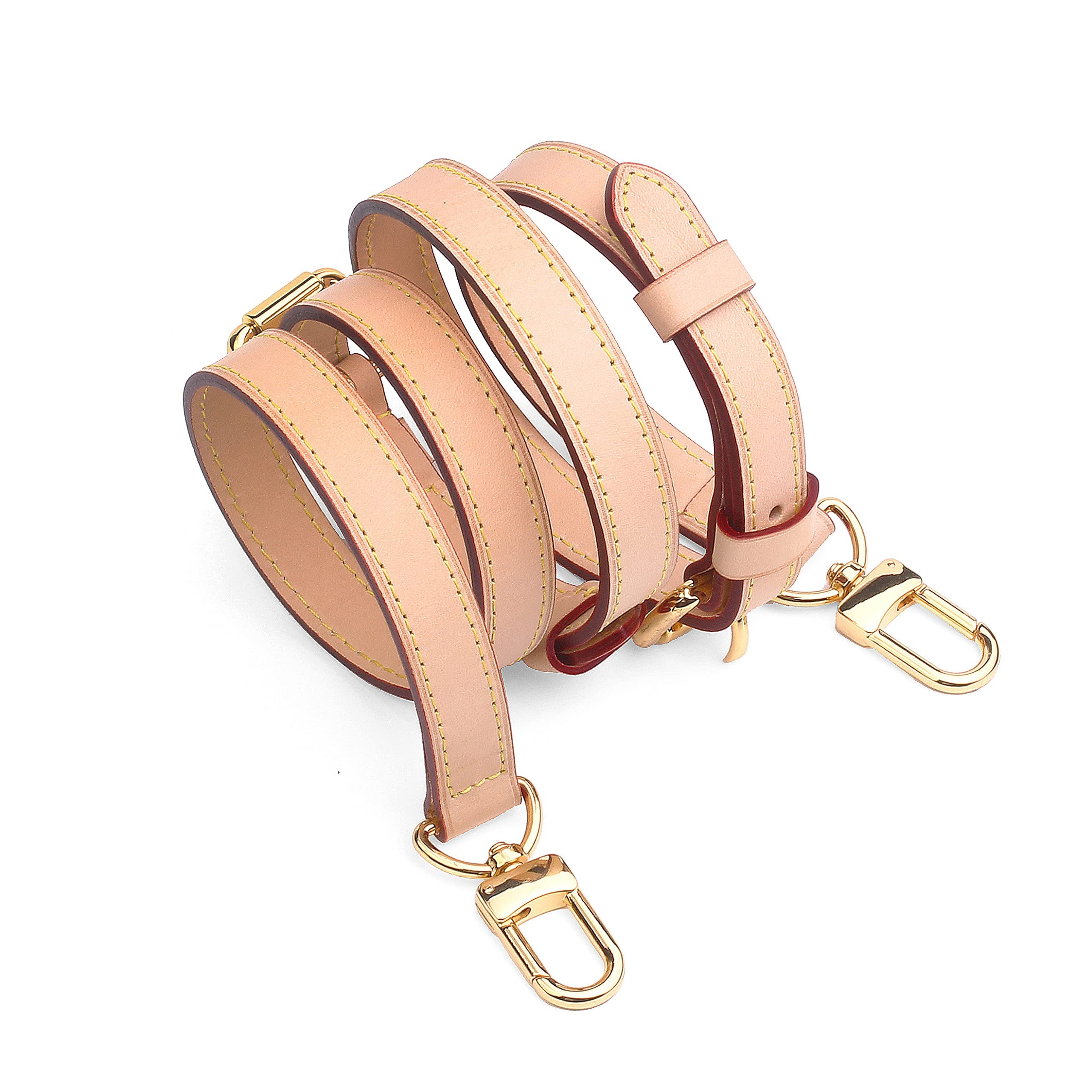 Jiesinlov Vachetta Leather Replacement Crossbody Bags Strap Adjustable Shoulder Strap for Speedy 20 25 (0.70Width Three Segments Adjustable 26.8-47.2Length)