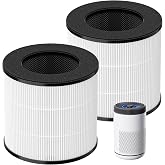2 Pack Filter Replacement for Purivortex AC300 / AC300 Pro Air Purifier | 3-Stage Filtration, Air Purifier HEPA Filter with Activated Carbon, White